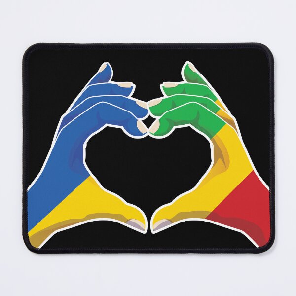 Item preview, Mali Malian Ukraine Ukrainian Love Heart Peace designed and sold by FlagX.