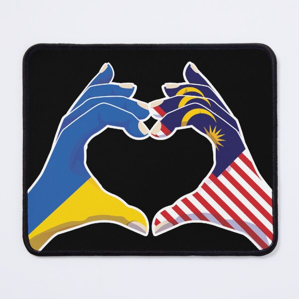 Item preview, Malaysia Malaysian Ukraine Ukrainian Love Heart Peace designed and sold by FlagX.