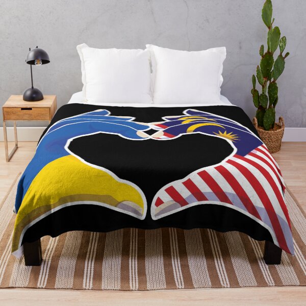 Item preview, Malaysia Malaysian Ukraine Ukrainian Love Heart Peace designed and sold by FlagX.