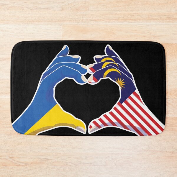 Item preview, Malaysia Malaysian Ukraine Ukrainian Love Heart Peace designed and sold by FlagX.
