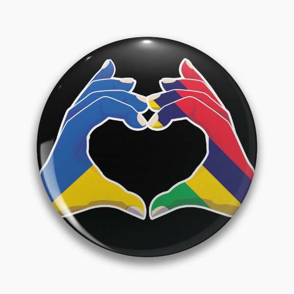 Item preview, Mauritius Mauritian Ukraine Ukrainian Love Heart Peace designed and sold by FlagX.