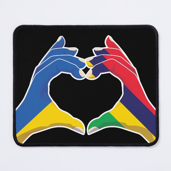 Item preview, Mauritius Mauritian Ukraine Ukrainian Love Heart Peace designed and sold by FlagX.