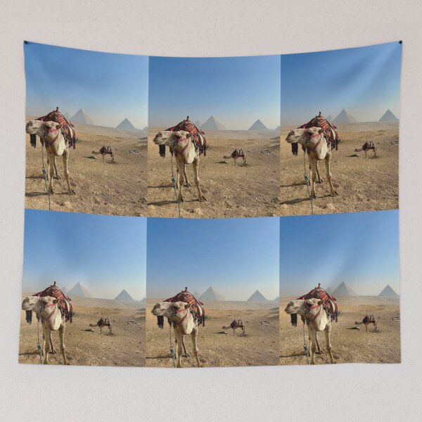 Item preview, Camels at Giza Plateau and the Ancient Egyptian Pyramids designed and sold by WanderingLife.