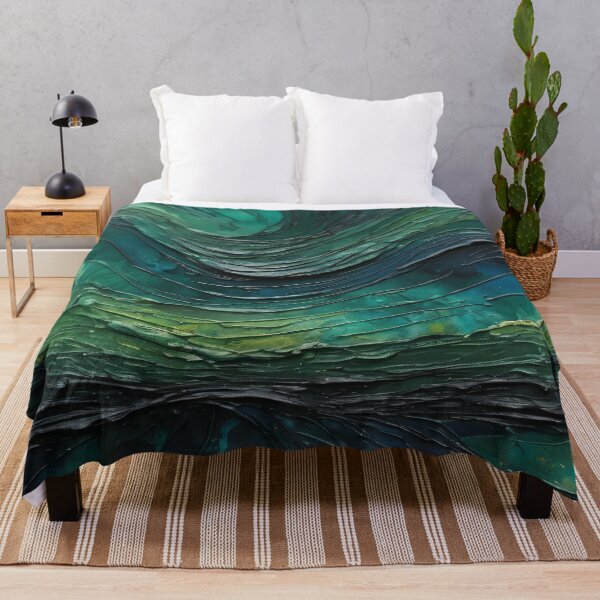 Item preview, Abstract Landscape Painting - Green Blue designed and sold by PixelPunny.