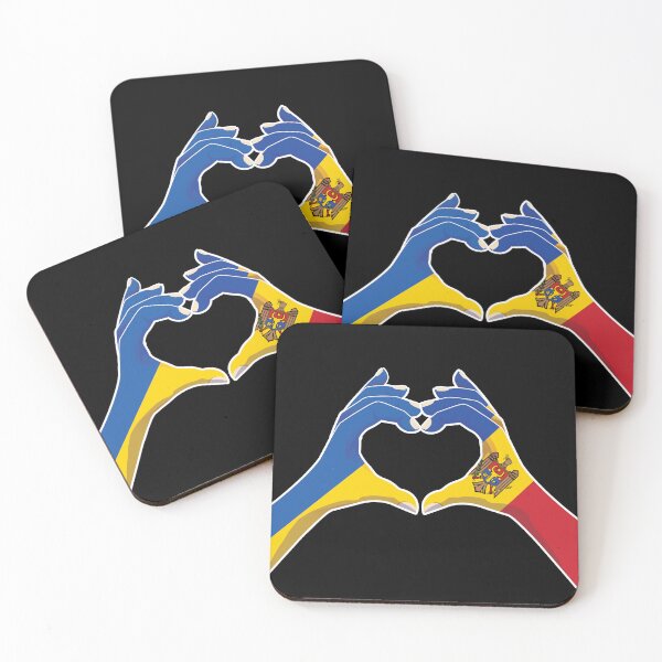 Item preview, Moldova Moldovan Ukraine Ukrainian Love Heart Peace designed and sold by FlagX.