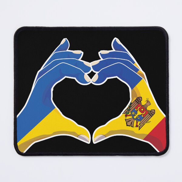 Item preview, Moldova Moldovan Ukraine Ukrainian Love Heart Peace designed and sold by FlagX.