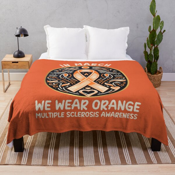 Item preview, In March We Wear Orange Multiple Sclerosis Supporter Month designed and sold by Chmielayka.