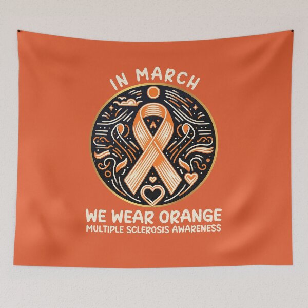 Item preview, In March We Wear Orange Multiple Sclerosis Supporter Month designed and sold by Chmielayka.