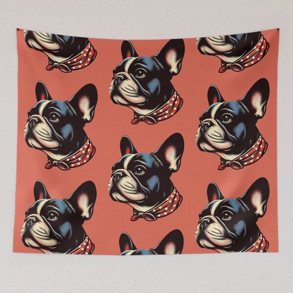Item preview, French Bulldog Classic Retro Vintage Aesthetic Dog Art designed and sold by ElegantCat.