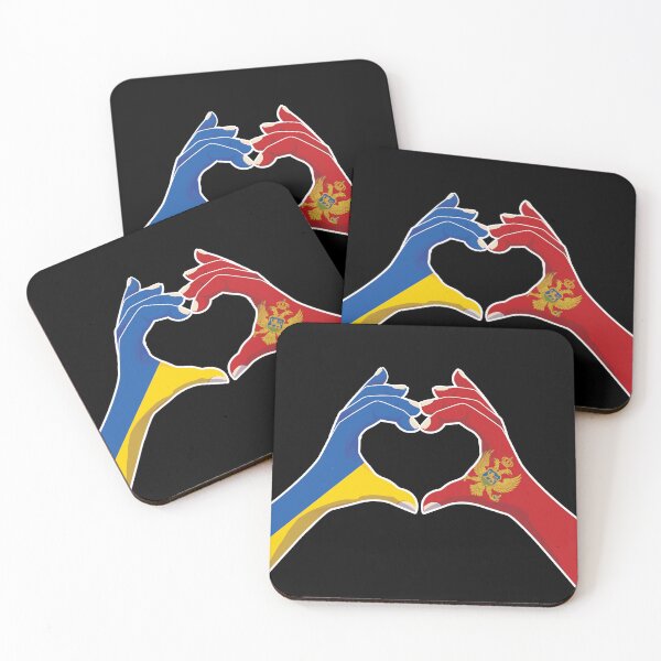 Item preview, Montenegro Montenegrin Ukraine Ukrainian Love Heart Peace designed and sold by FlagX.