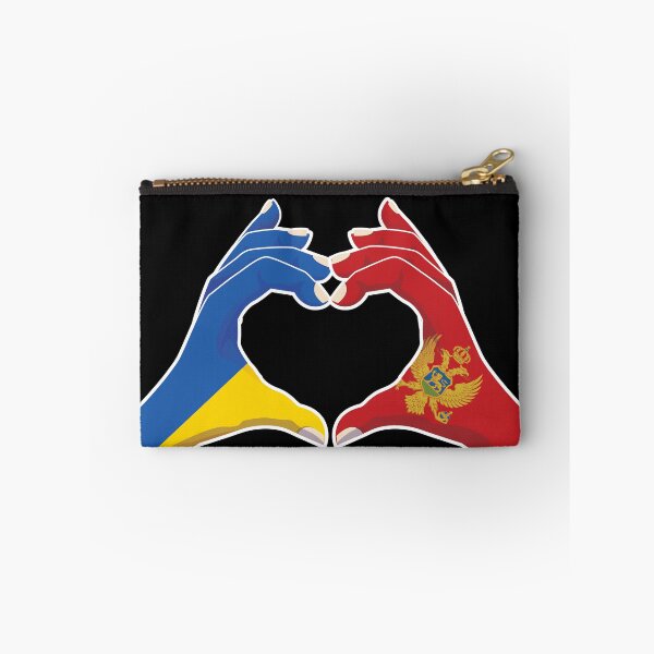 Item preview, Montenegro Montenegrin Ukraine Ukrainian Love Heart Peace designed and sold by FlagX.
