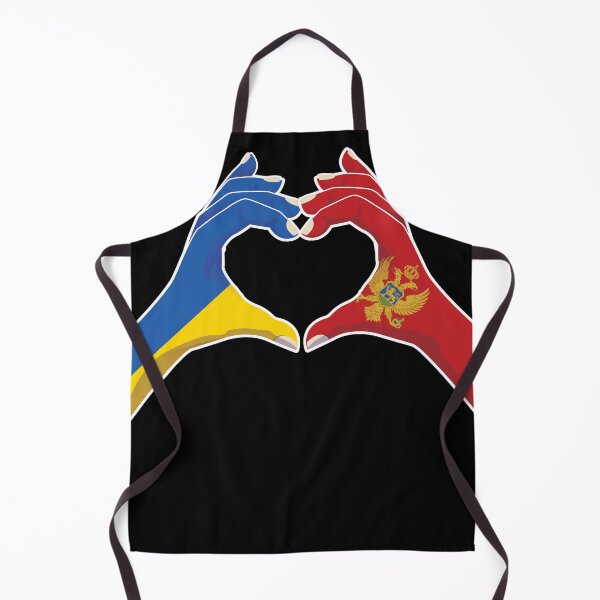 Item preview, Montenegro Montenegrin Ukraine Ukrainian Love Heart Peace designed and sold by FlagX.