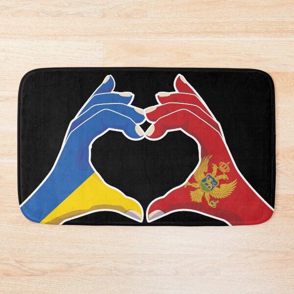 Item preview, Montenegro Montenegrin Ukraine Ukrainian Love Heart Peace designed and sold by FlagX.