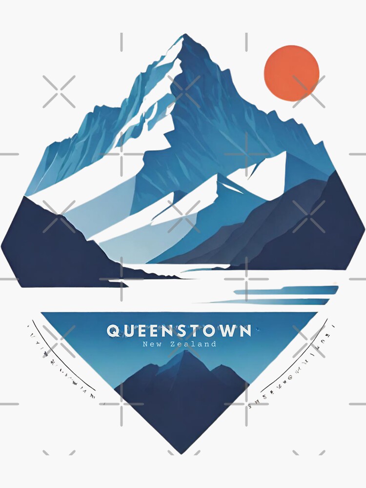 Thumbnail 3 of 3, Sticker, The Remarkables Queenstown designed and sold by placesonearth.