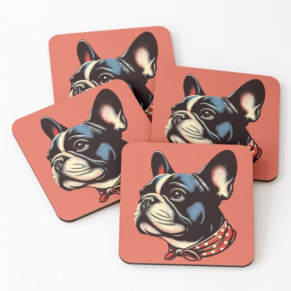Item preview, French Bulldog Classic Retro Vintage Aesthetic Dog Art designed and sold by ElegantCat.