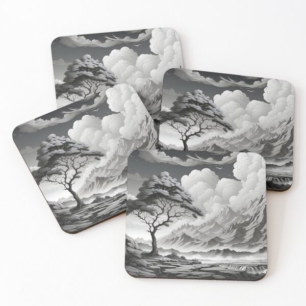 Item preview, Majestad monocromática, serenidad de grandeza montañosa" designed and sold by ArtComixHaven.