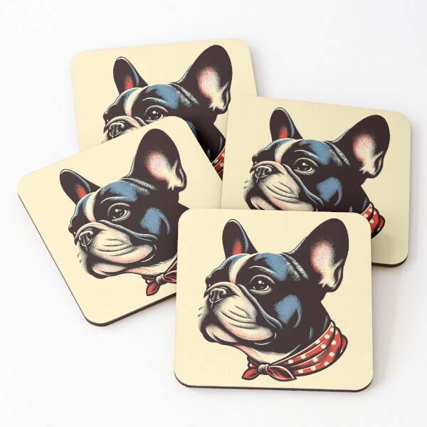 Item preview, French Bulldog Light Classic Retro Vintage Aesthetic Dog Art designed and sold by ElegantCat.