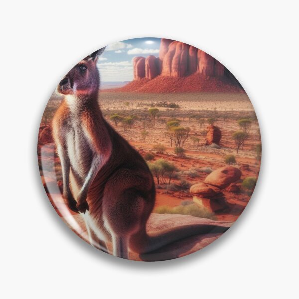 Item preview, Roo Resplendence - A Kangaroo's Graceful Stature in the Australian Outback designed and sold by ProgressMagnet.
