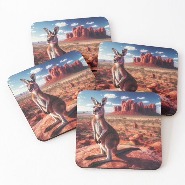 Item preview, Roo Resplendence - A Kangaroo's Graceful Stature in the Australian Outback designed and sold by ProgressMagnet.