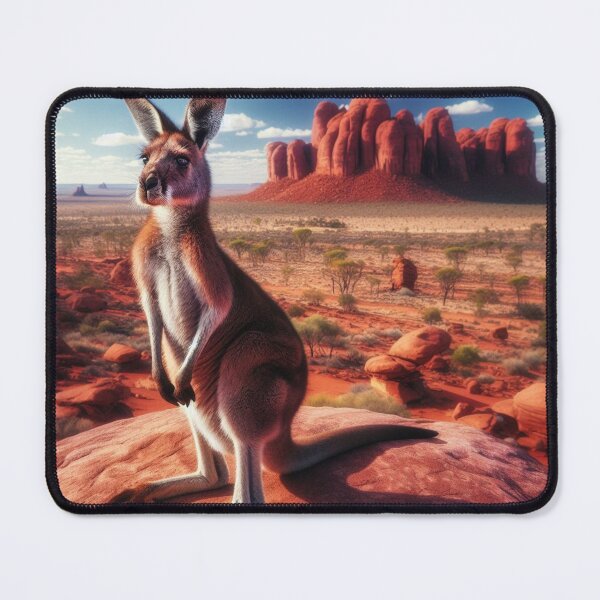 Item preview, Roo Resplendence - A Kangaroo's Graceful Stature in the Australian Outback designed and sold by ProgressMagnet.