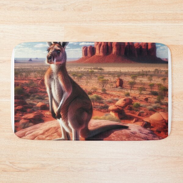 Item preview, Roo Resplendence - A Kangaroo's Graceful Stature in the Australian Outback designed and sold by ProgressMagnet.