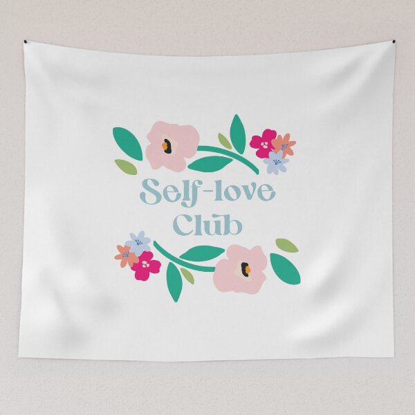 Item preview, Self-Love Club Floral Affirmation, ©Terri Conrad Designs designed and sold by Terri Conrad.