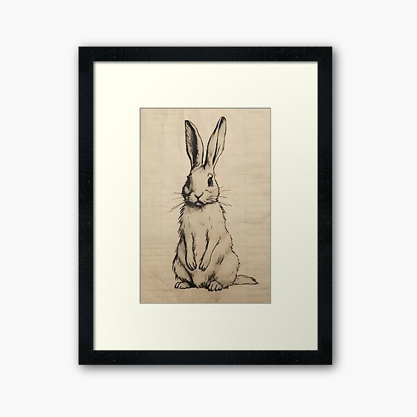 Item preview, Vintage Spring Rabbit Drawing - Vintage Easter Prints designed and sold by ptlsprntsdsgn.