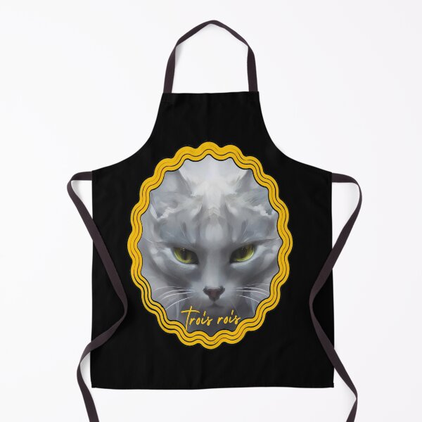 Item preview, Intense look of the cat as a gold frame sticker designed and sold by TroisRois.
