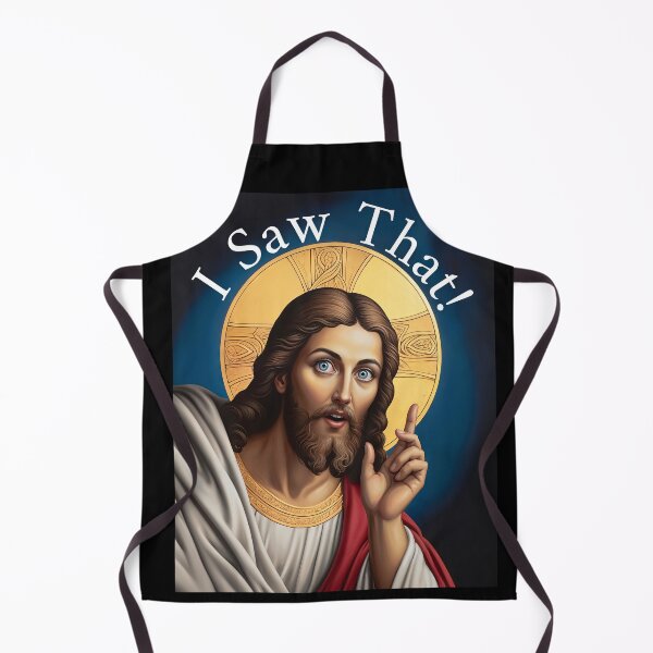 Item preview, Jesus Is Watching (2) - Humorous Religious Art with 'I Saw That!' Message designed and sold by Very Peculiar.