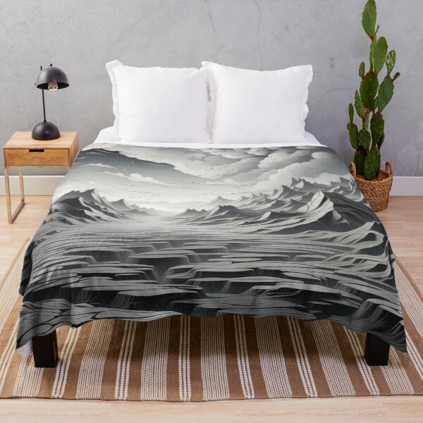 Item preview, Ethereal Peaks: Nature's Monochrome Symphony Unveiled designed and sold by ArtComixHaven.