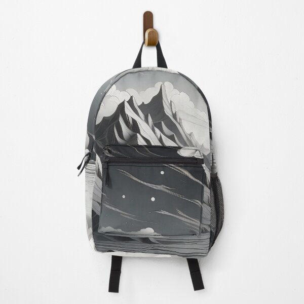 Item preview, Ethereal Peaks: Nature's Monochrome Symphony Unveiled designed and sold by ArtComixHaven.