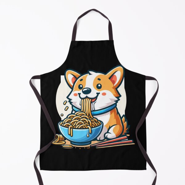 Item preview, Cute Noodle-Loving Corgi Dog designed and sold by delohill.