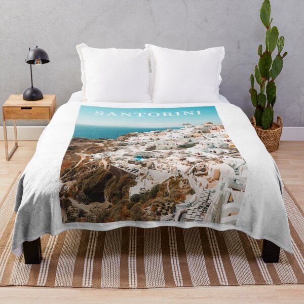 Item preview, Vibrant White Houses in Santorini Europe designed and sold by ShopJoel.