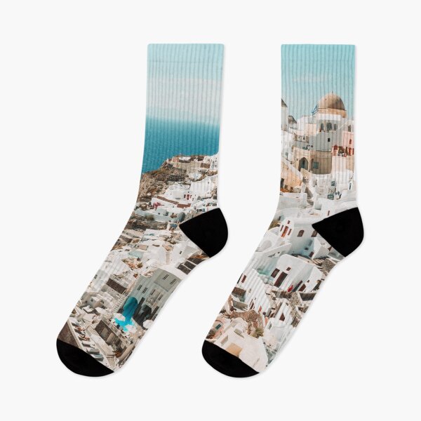 Item preview, Vibrant White Houses in Santorini Europe designed and sold by ShopJoel.