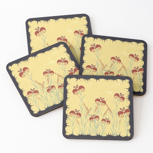 Item preview, Minoan Red Saffron Crocus Pattern designed and sold by Aeterna Prints.