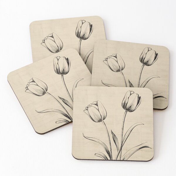 Item preview, Vintage Spring Tulip Drawing - Vintage Floral Print designed and sold by ptlsprntsdsgn.
