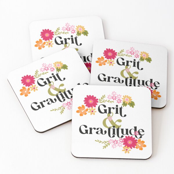 Item preview, Grit & Gratitude, Bold Floral Affirmation ©Terri Conrad Designs designed and sold by Terri Conrad.