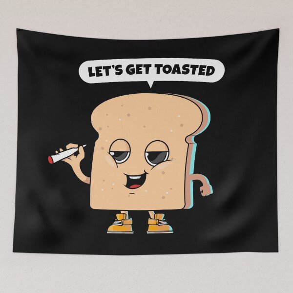Item preview, Let's get toasted - funny toast (on dark colors) designed and sold by messy-nessie.