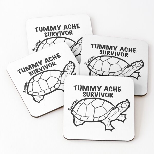 Item preview, Tummy ache survivor turtle outline designed and sold by Bovinae Art.