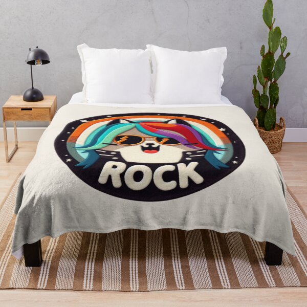 Item preview, Kawaii Rockstar Dog: Felt Illustration designed and sold by GALUMARKET.
