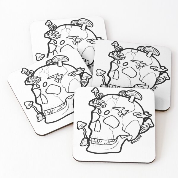 Item preview, Mad skull outline designed and sold by Bovinae Art.
