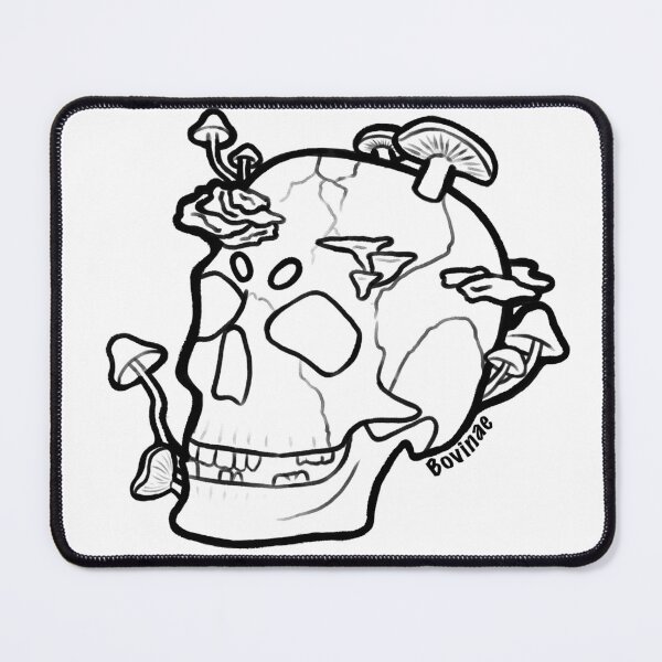Item preview, Mad skull outline designed and sold by Bovinae Art.