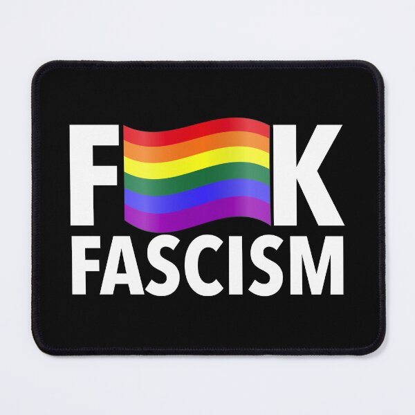 Item preview, F Fascism - Censored with Gay Pride Flag (curved) designed and sold by Thelittlelord.