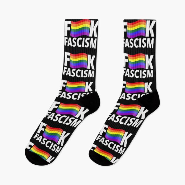 Item preview, F Fascism - Censored with Gay Pride Flag (curved) designed and sold by Thelittlelord.