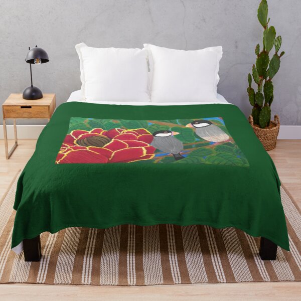 Item preview, Java Finches in African Tulip designed and sold by Marcene Ogawa.