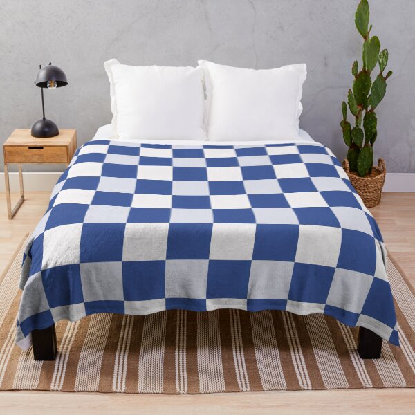 Item preview, Checkered Pattern - Blue, Grey and White designed and sold by SPRUCIA.