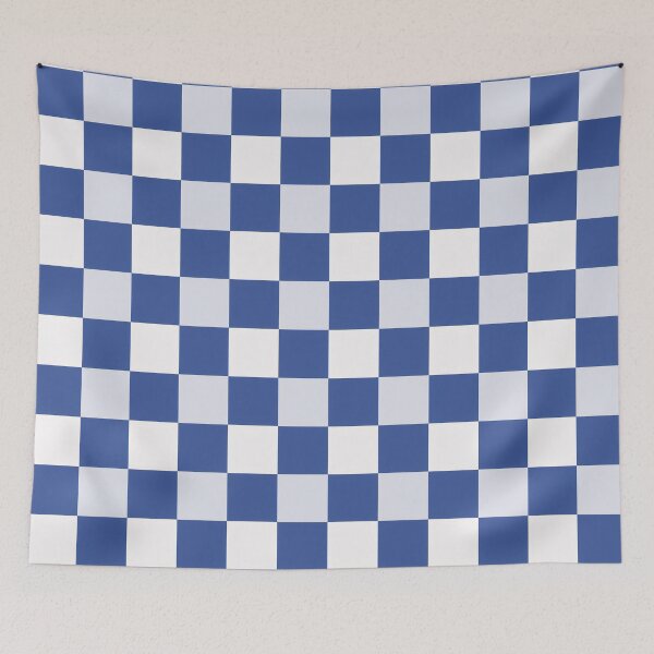 Item preview, Checkered Pattern - Blue, Grey and White designed and sold by SPRUCIA.
