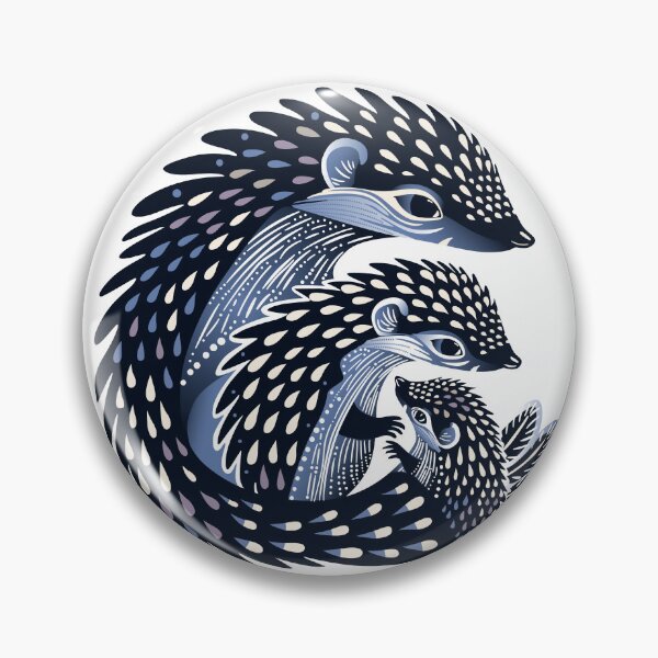Item preview, Hedgehogs Mama And Child Dots Aboriginal Painting designed and sold by AboriginalAdorn.