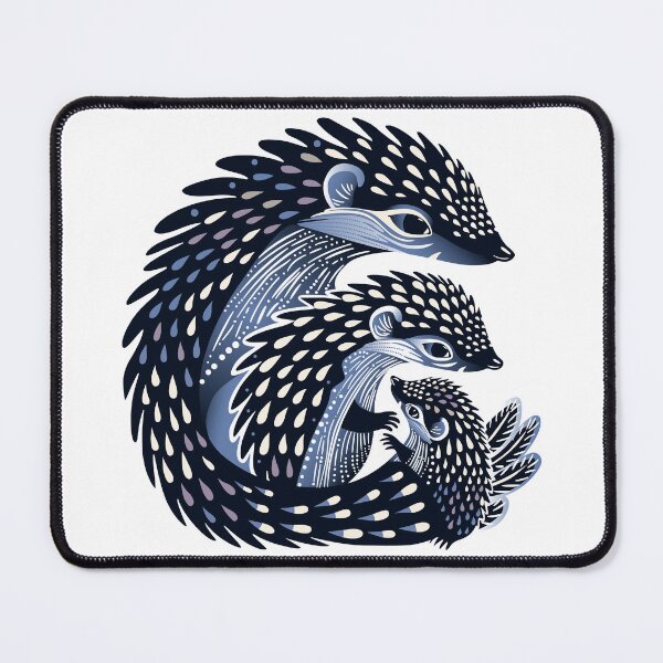 Item preview, Hedgehogs Mama And Child Dots Aboriginal Painting designed and sold by AboriginalAdorn.