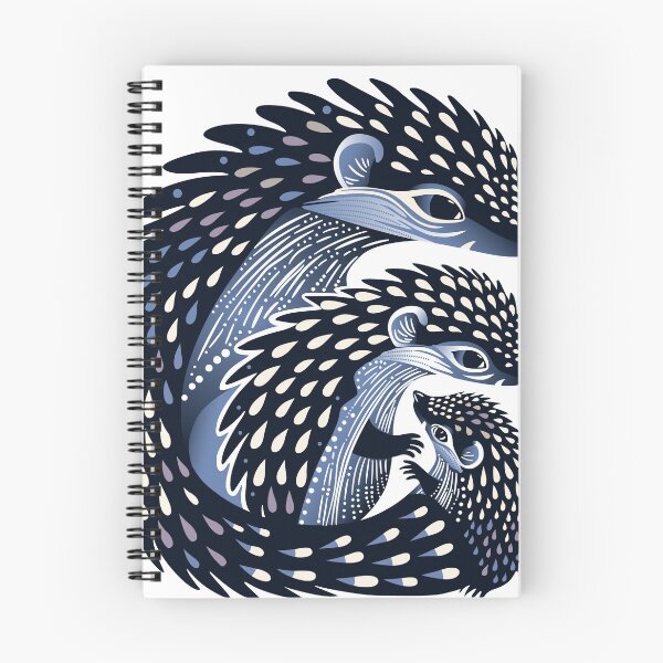 Item preview, Hedgehogs Mama And Child Dots Aboriginal Painting designed and sold by AboriginalAdorn.
